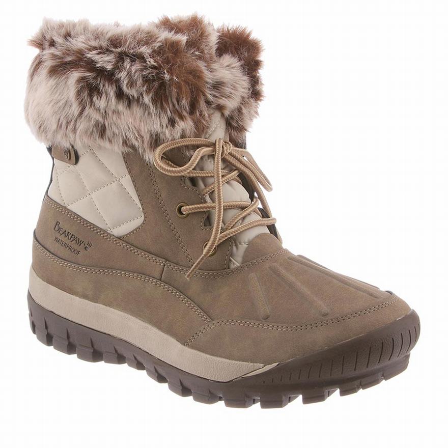 Bearpaw Becka Ankle Boots UK - Women's Boots Grey ||RZELUD-396||